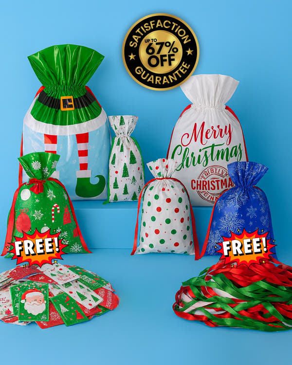15-Piece Instant Christmas Gift Wrap